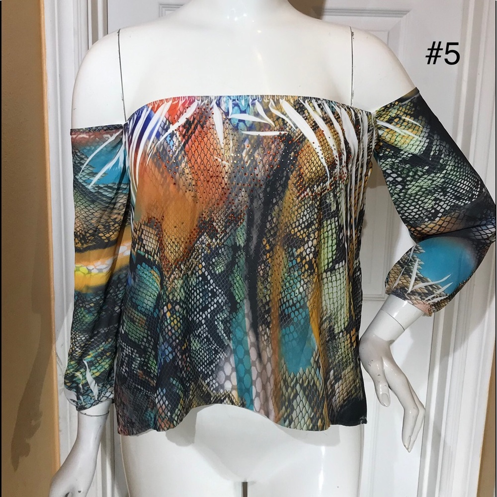 Blouse with sublimation snake print